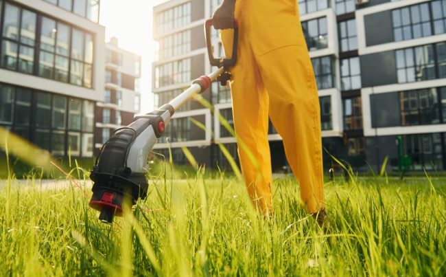 man cut the grass with lawn mover outdoors in the 2023 11 27 05 09 49 utc 1