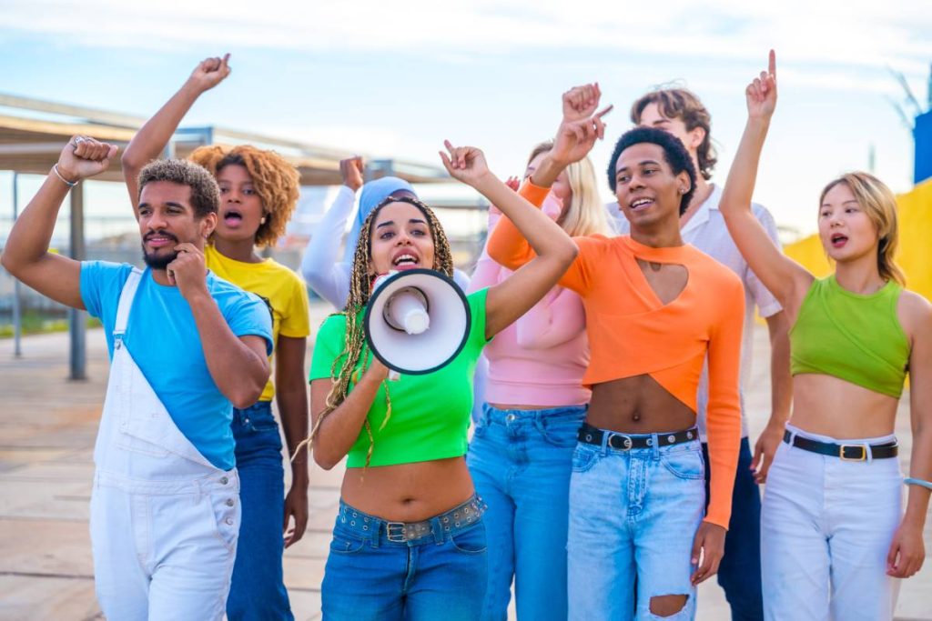 gender diverse young people yelling using a loudsp 2024 12 09 04 49 45 utc 1