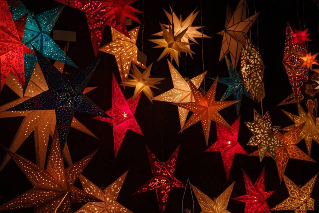 christmas decorations at a fair in an old european 2025 01 16 08 42 08 utc 1